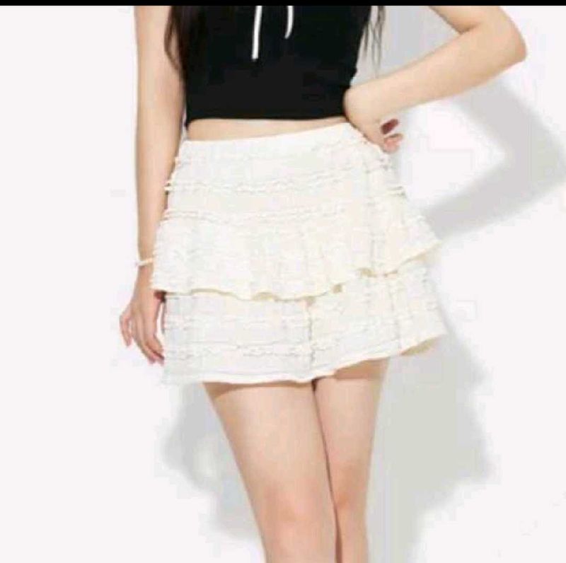 Tiered Ruffle Mini Skirt