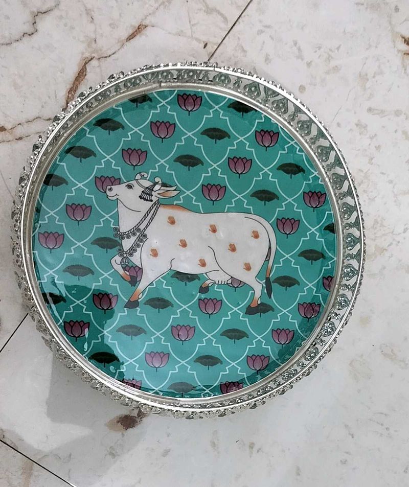 Cow Design Decorative Tray