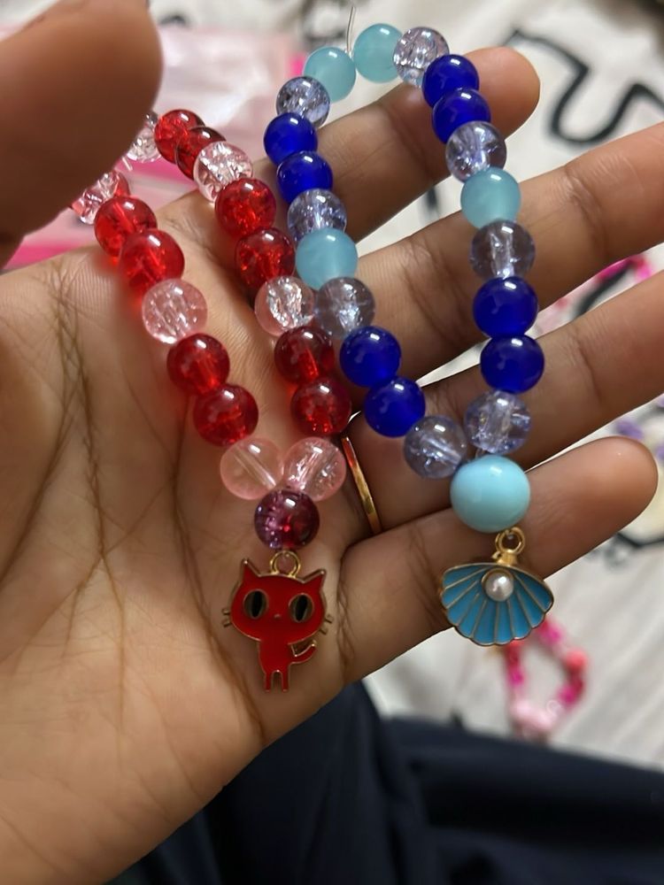 Beaded Charm Bracelet Set