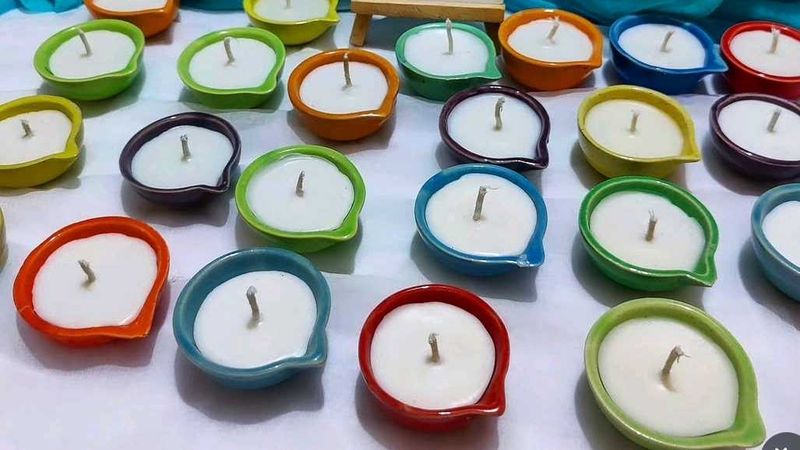 Colorful Tea Light Candles any 2 colors random