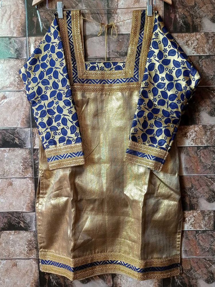 Rich Gold &amp; Navy Blue Wedding Suit
