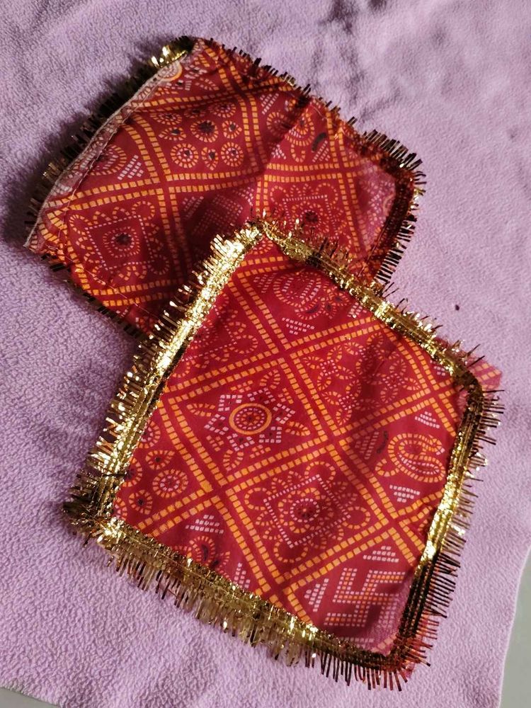Bandhani Decorative Ritual Cloths - Pair