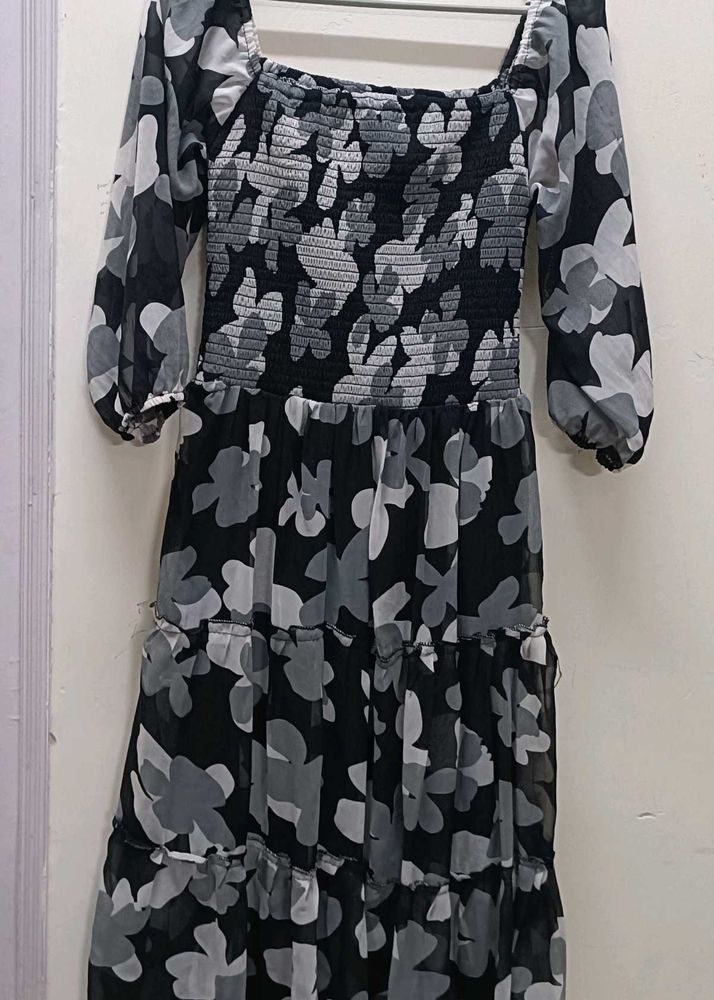 Floral Print Midi Dress