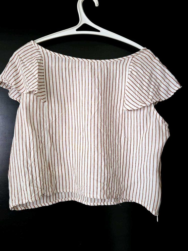 Striped Ruffle Top