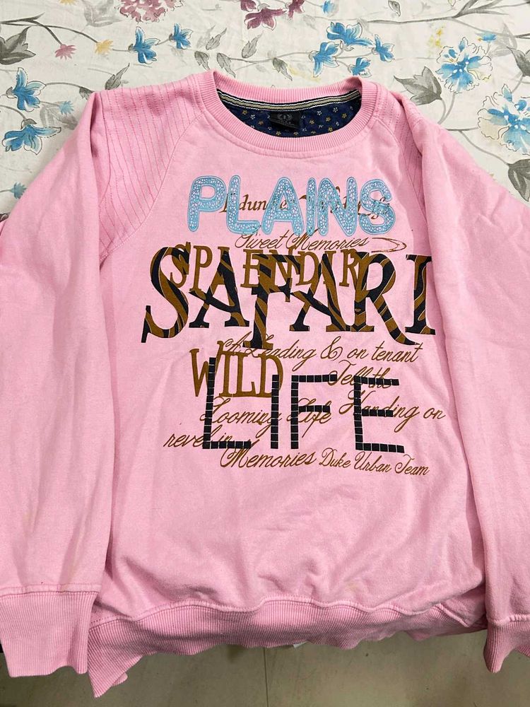 Duke Pink Safari Print Sweatshirt