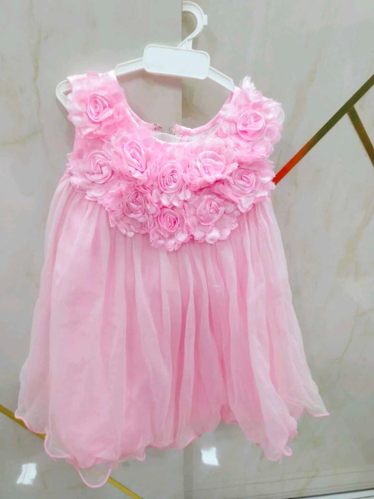 Pink Rose Tulle Dress