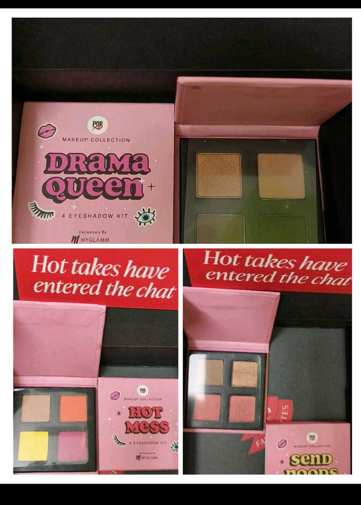 Combo Of 3 New MyGlamm Eyeshadow Collection