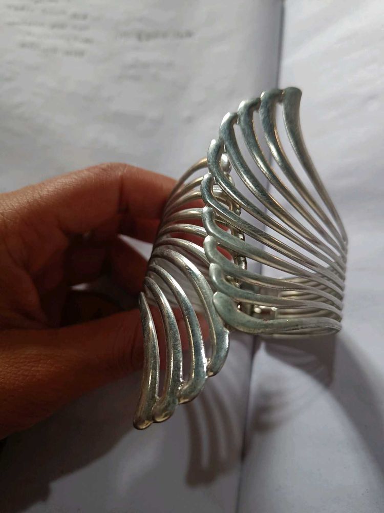 Silver Tone Statement Cuff Bracelet