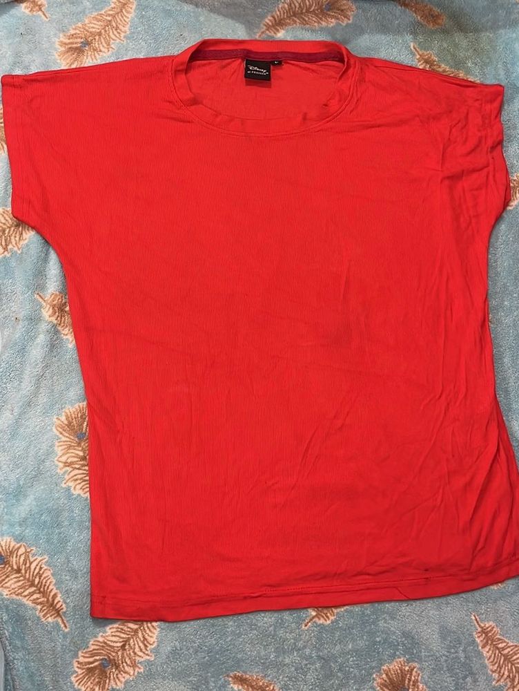 Comfort &amp; Style: Red Tee for Sale!