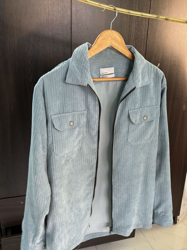 Stylish Blue Corduroy Jacket