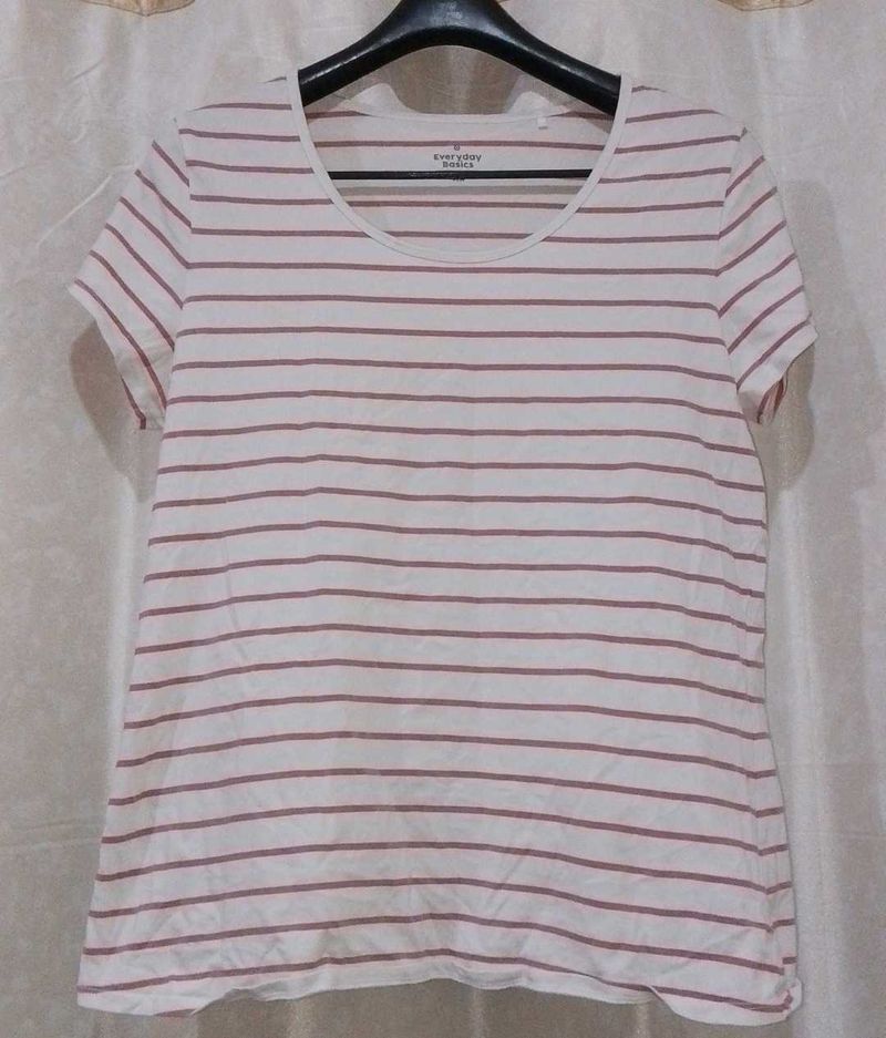 Women’s Red Striped T-Shirt