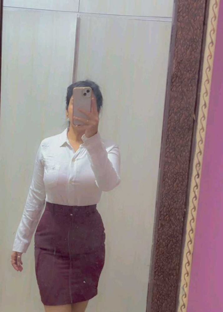 Burgundy Mini Skirt