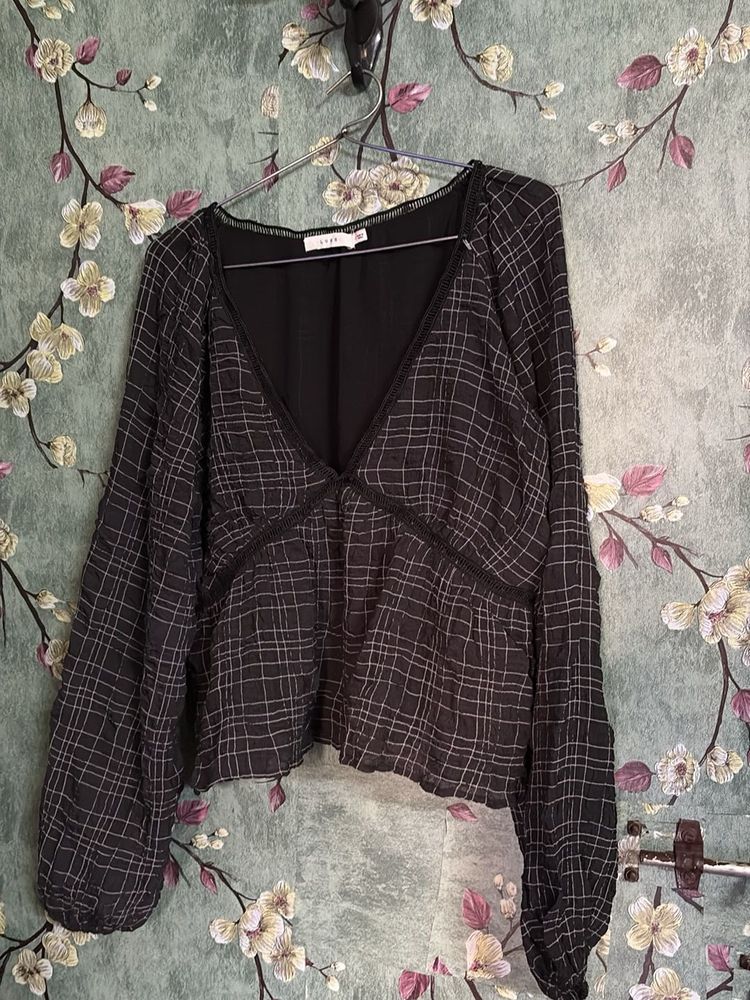 Plaid Blouse top