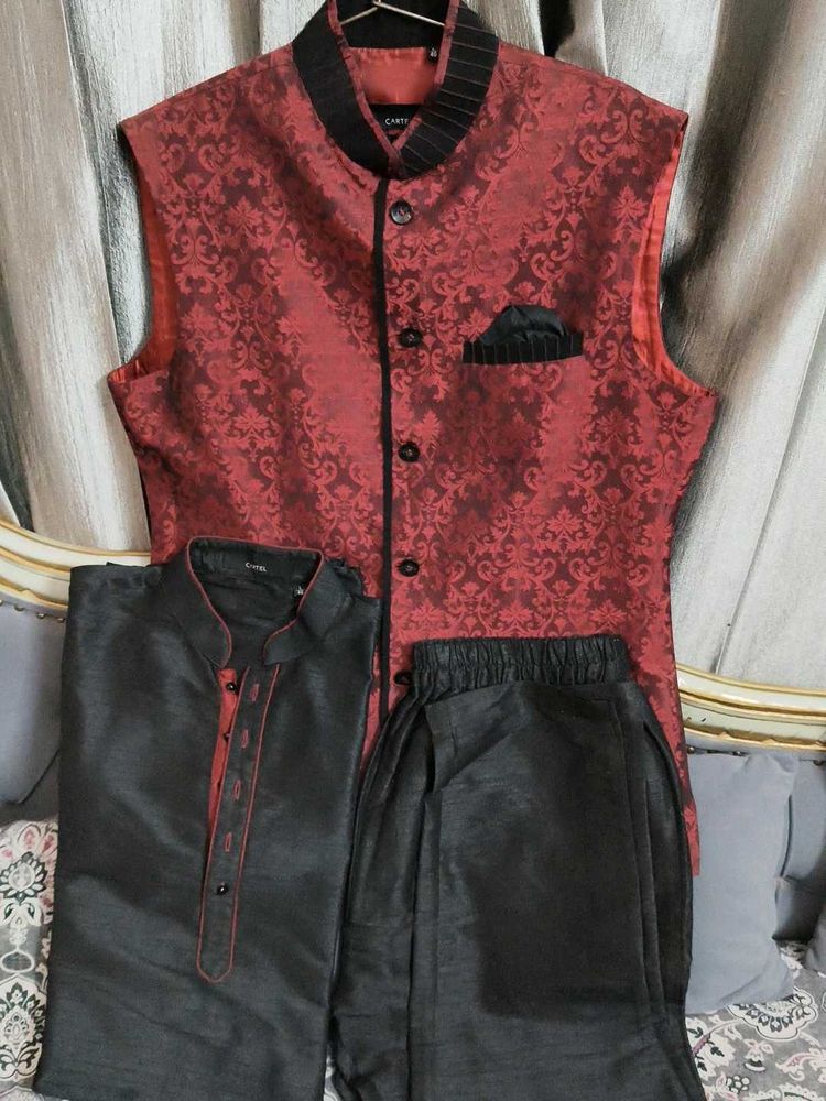 Men's Ethnic Kurta Set with Jacket