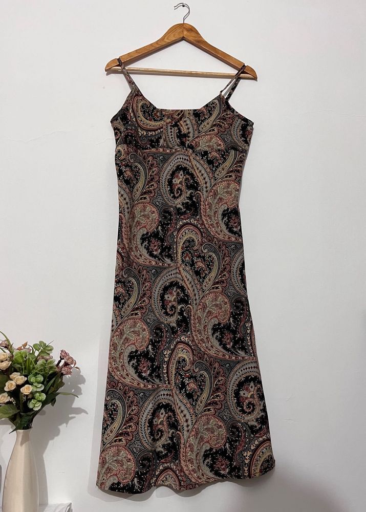 Paisley Print Slip Dress