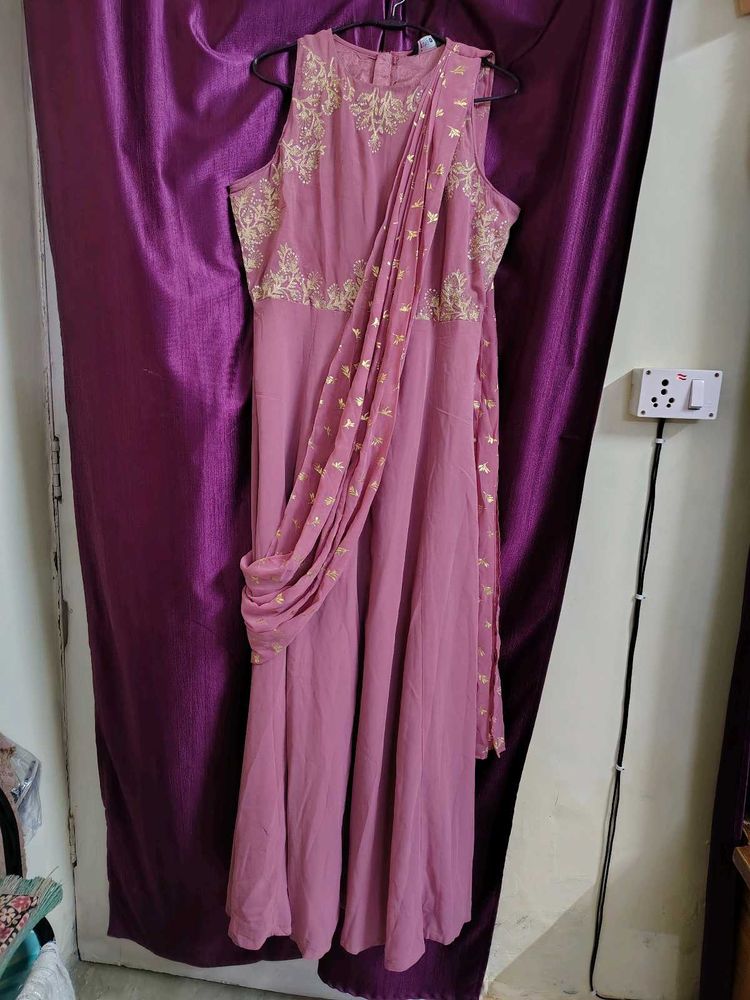 Indo western gown now with purse+ eyelashes 🔥😍