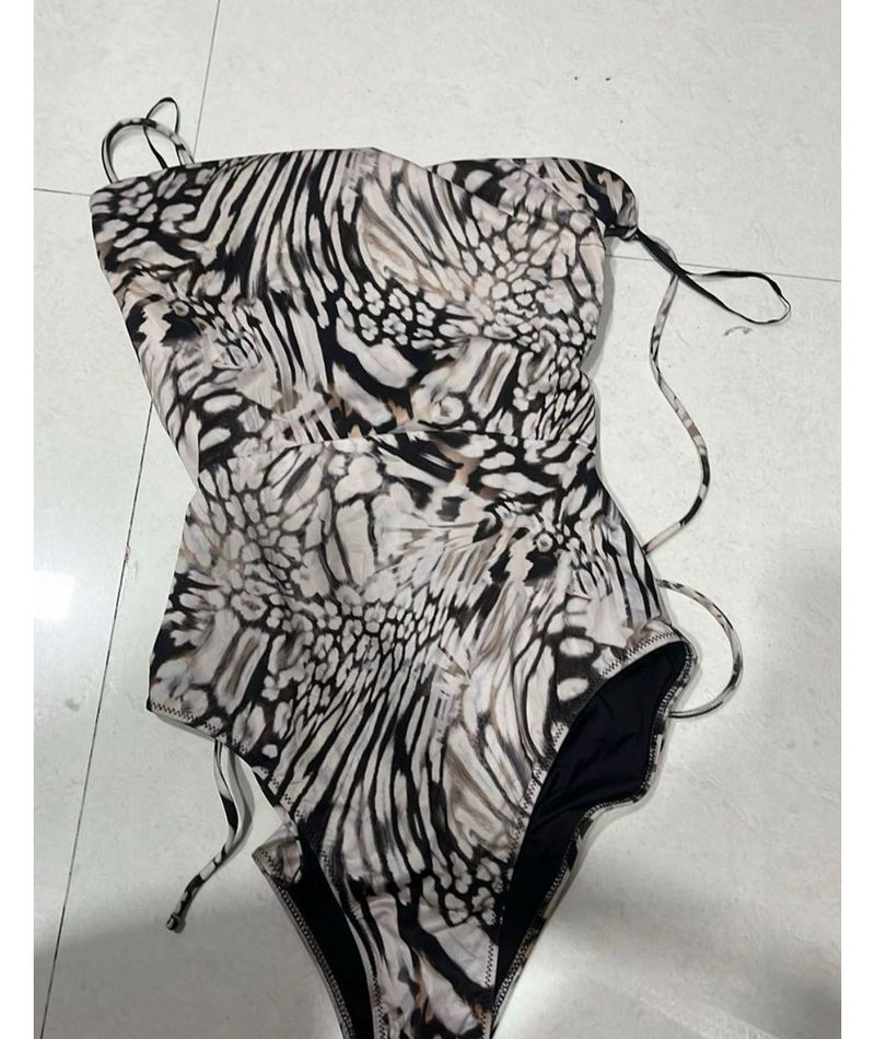 Animal Print Backless Bodysuit