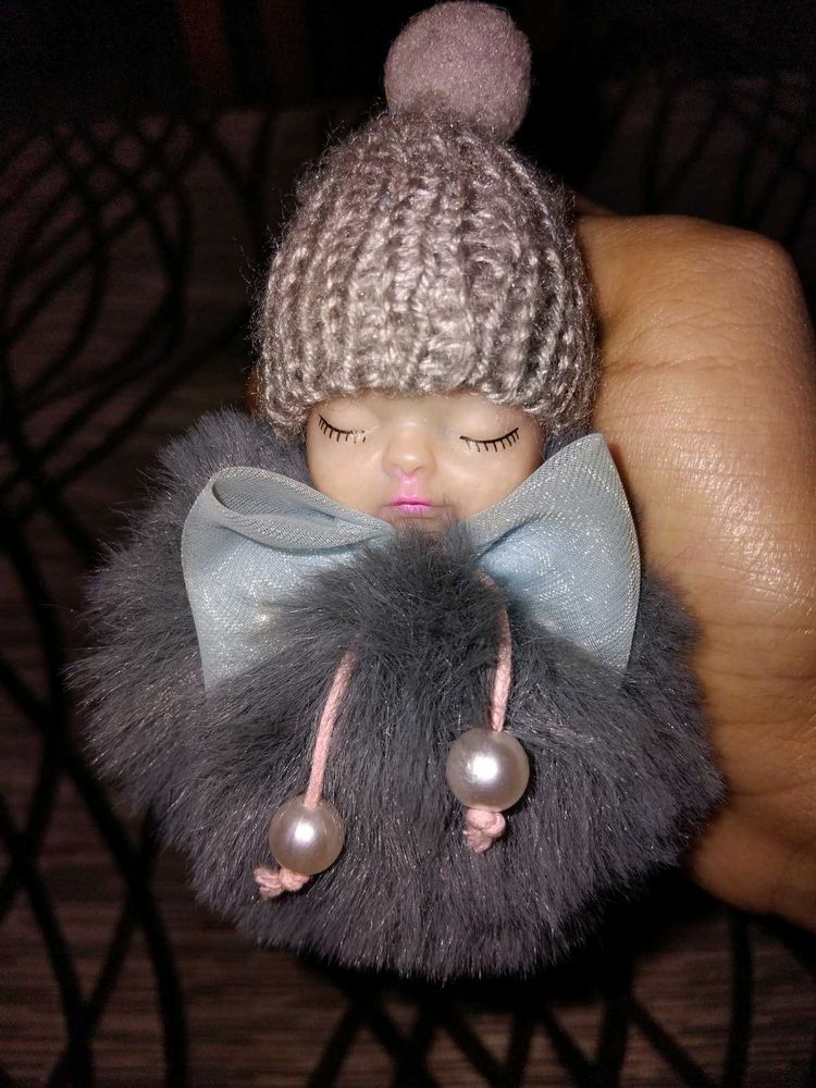 Cute Sleeping Baby Doll Keychain