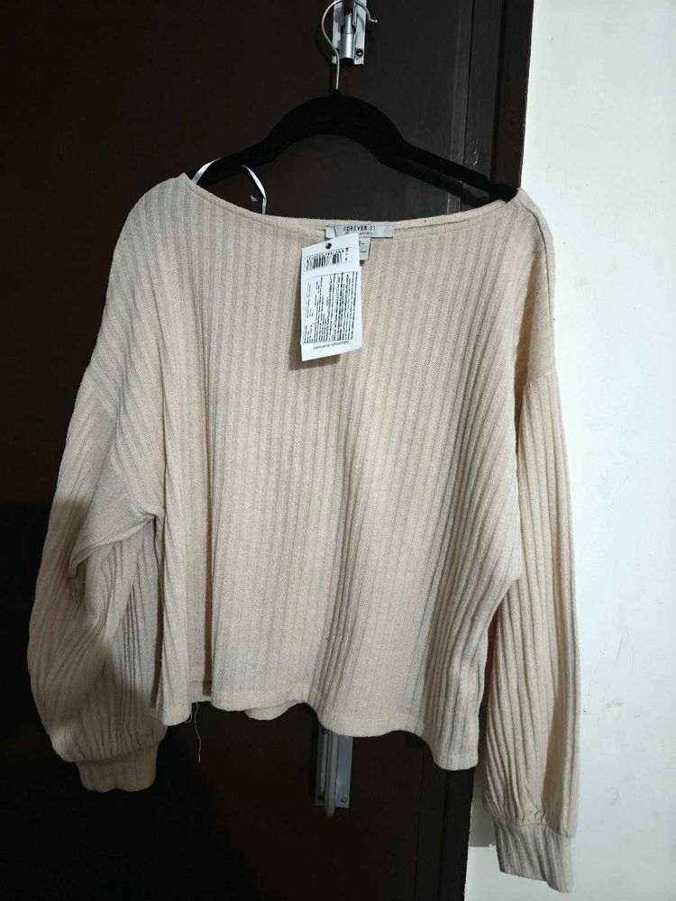 Ribbed Knit sweater tag