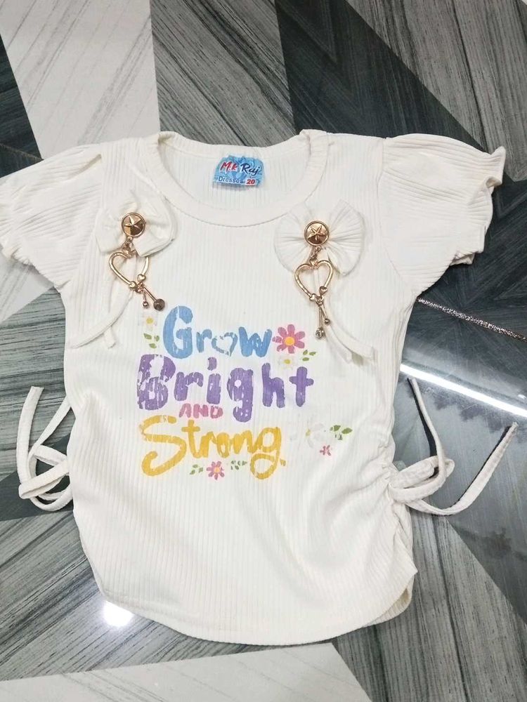 Cute Girls&#39; White Top