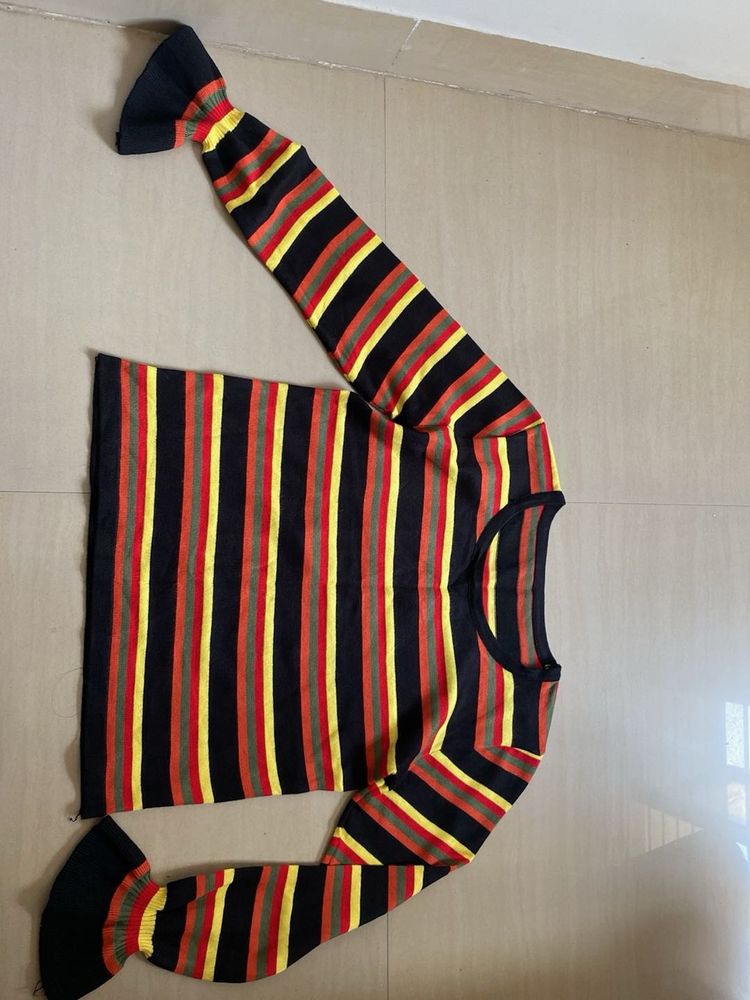 Striped Long Sleeve Top| used only 1time