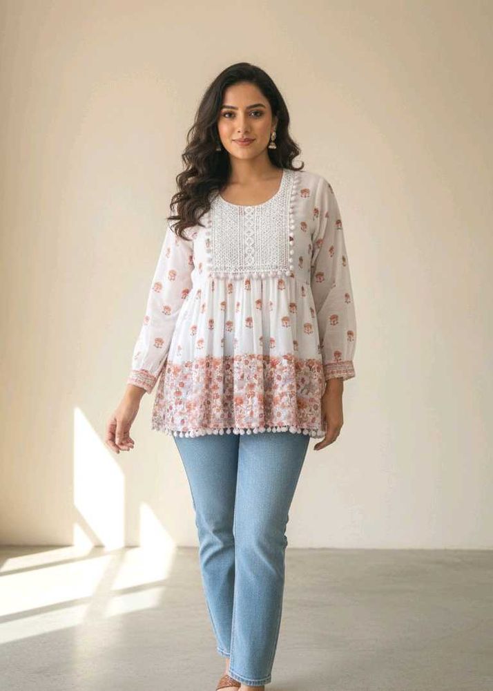 Floral Print Tunic Top