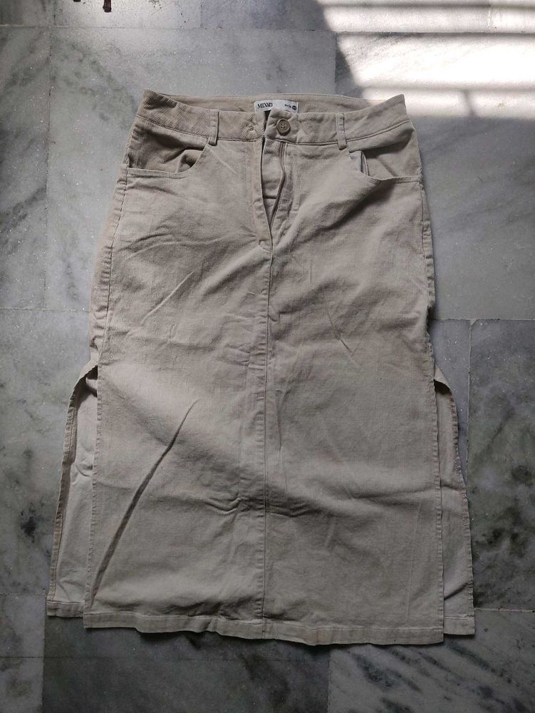Beige corduroy Skirt