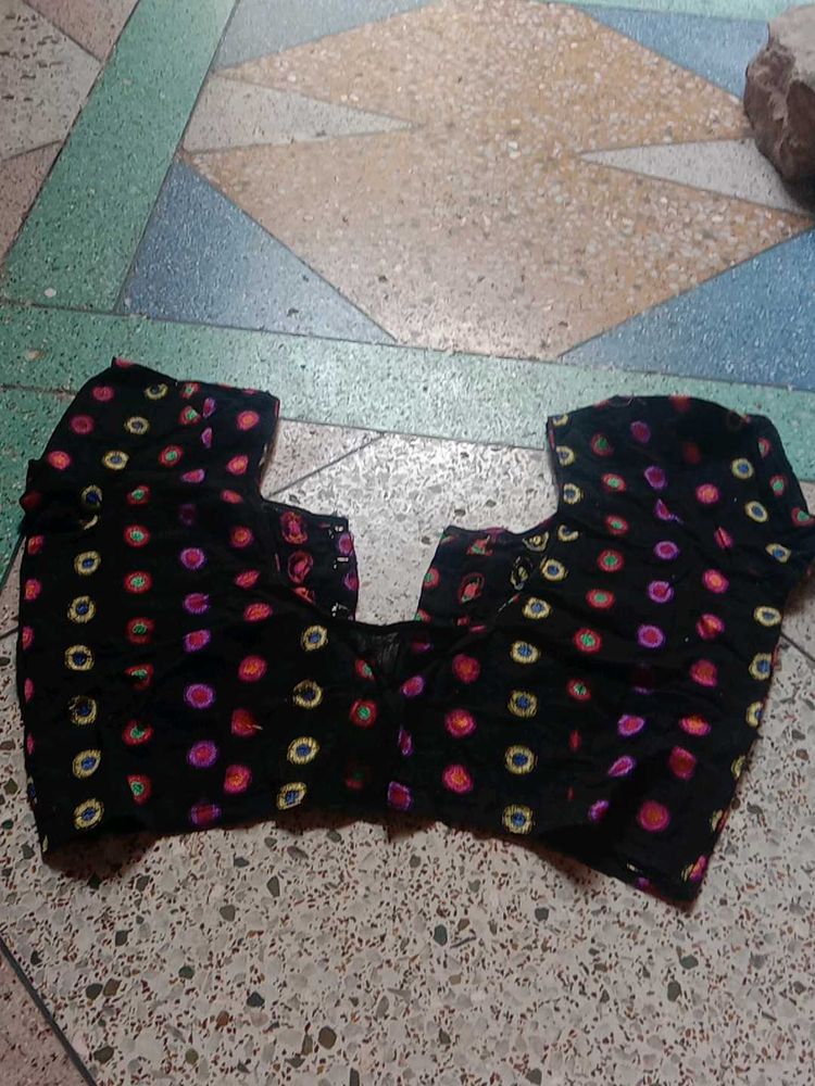 Black Polka Dot Blouse