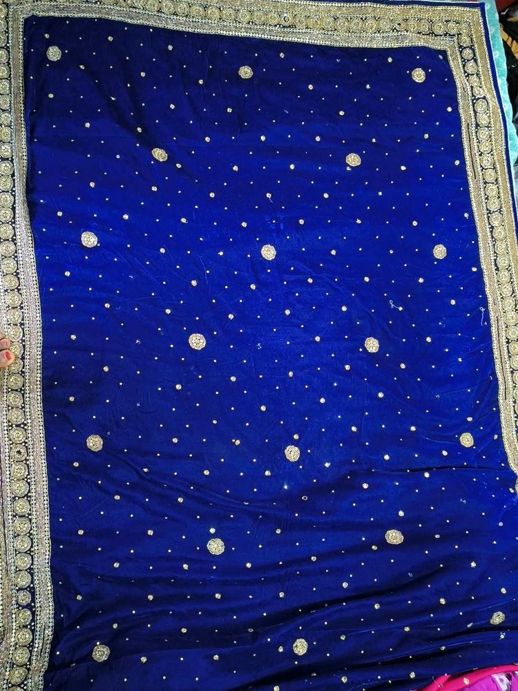 Fine Velvet Saree Dual Shade Price Negotiable L