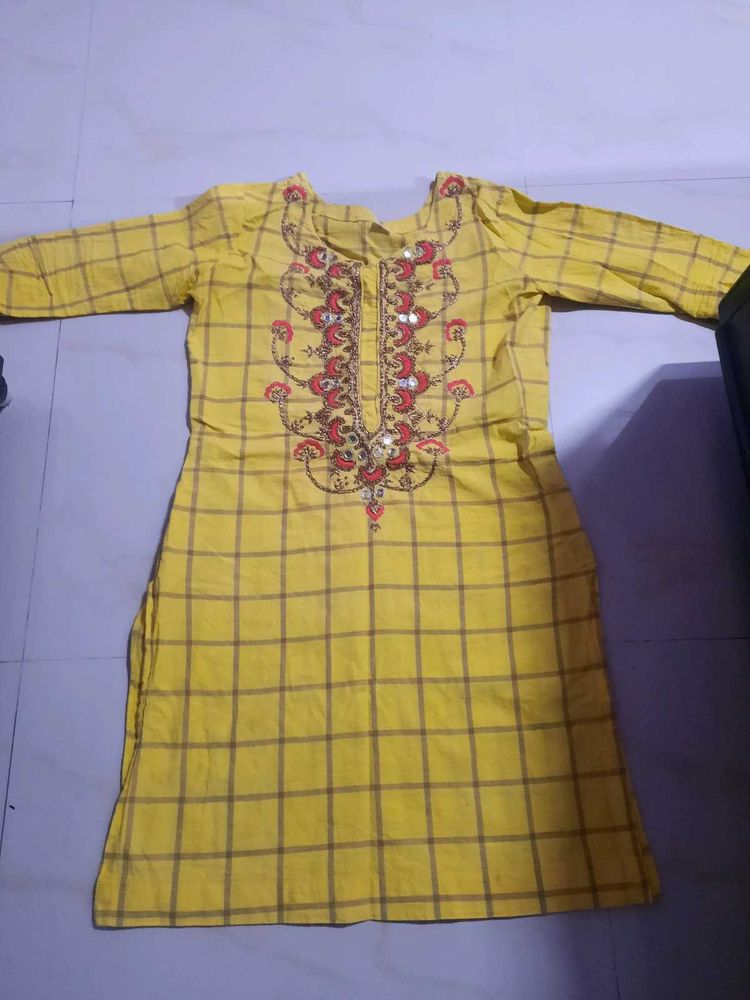 Cotton Checked Kurti