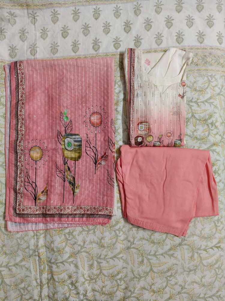 Pink Stitched Salwar Suit
