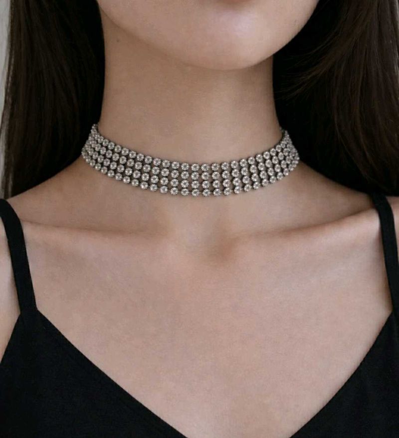 Sparkling Rhinestone Choker Necklace