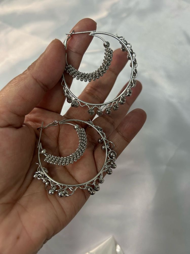 Hoop Earrings with Inner Detail