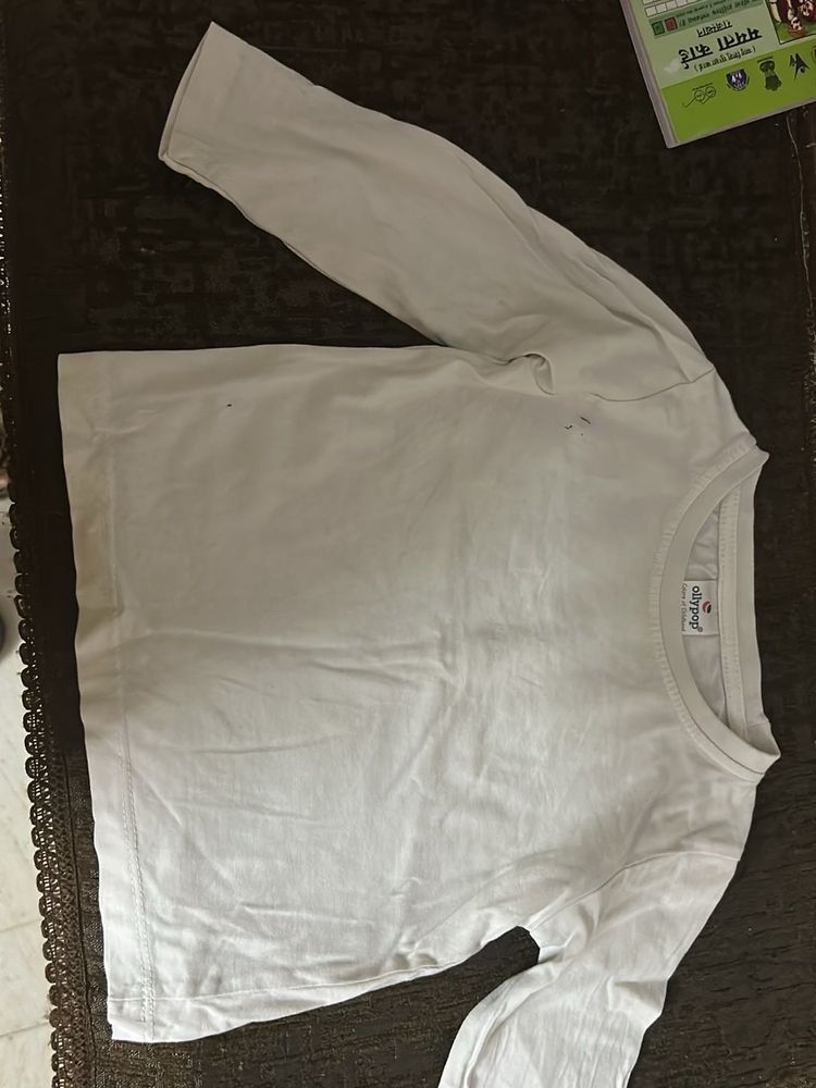 White Long Sleeve Top