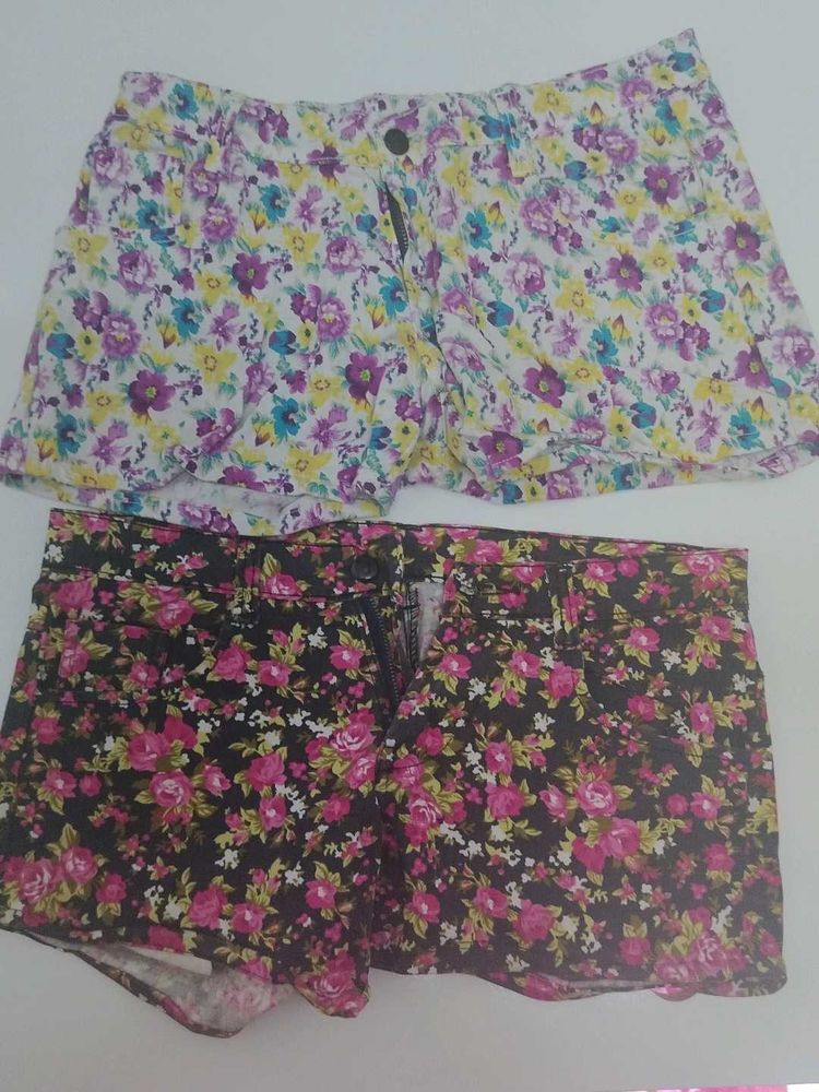 Floral Print Shorts I Each At 300