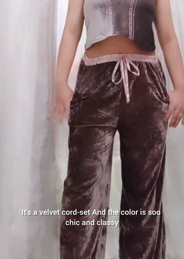 Velvet Cami &amp; Pants Lounge Set
