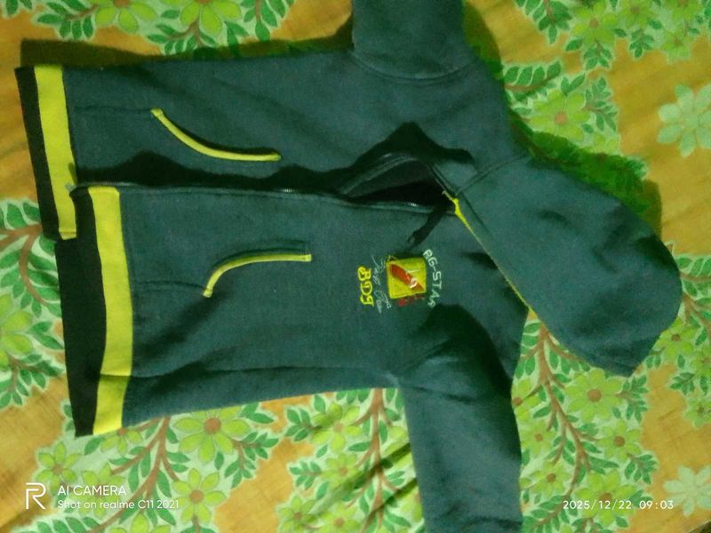 Kids Grey Hooded Sweatshirt