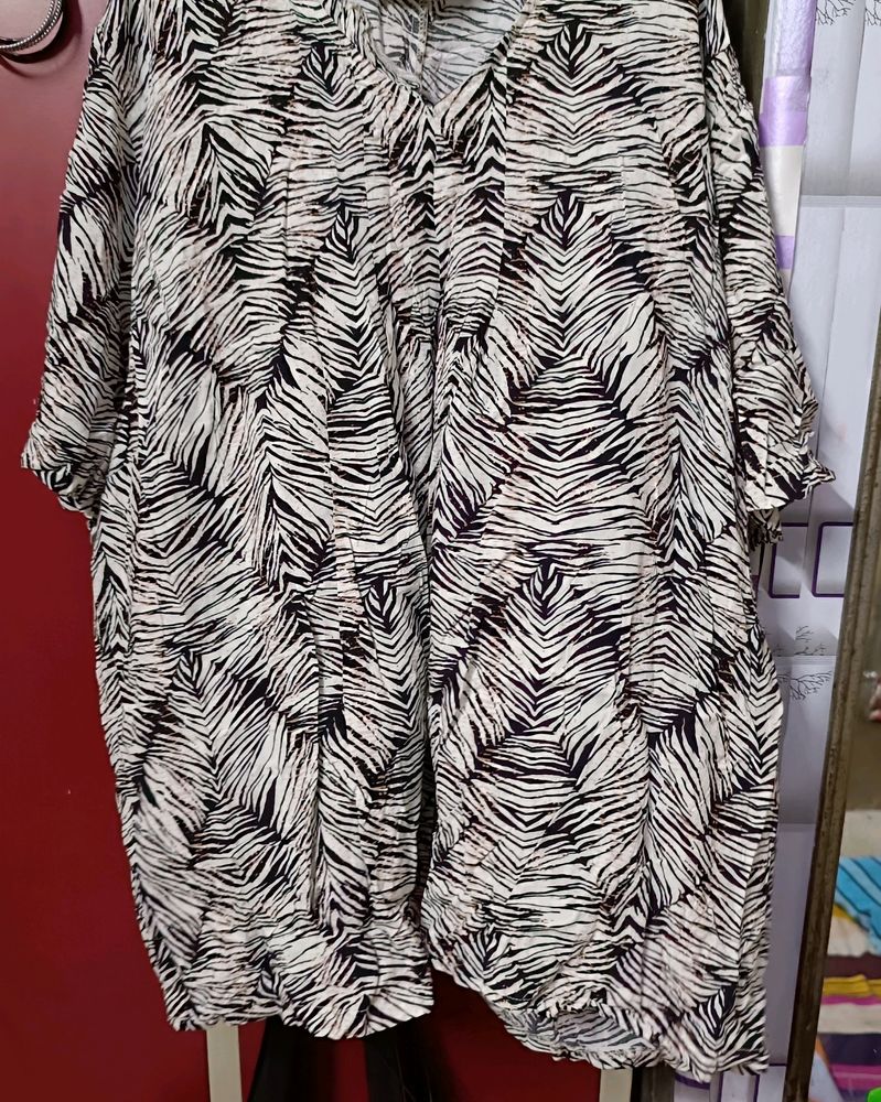 56" Size Zebra Print Tunic Kurti  + freebie😍