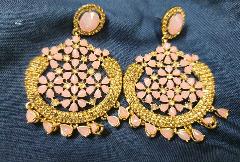 Pink Stone Earings 🩷🌷