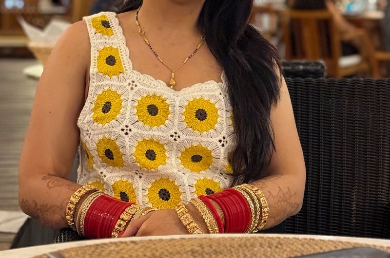Sunflower Crochet Tank Top