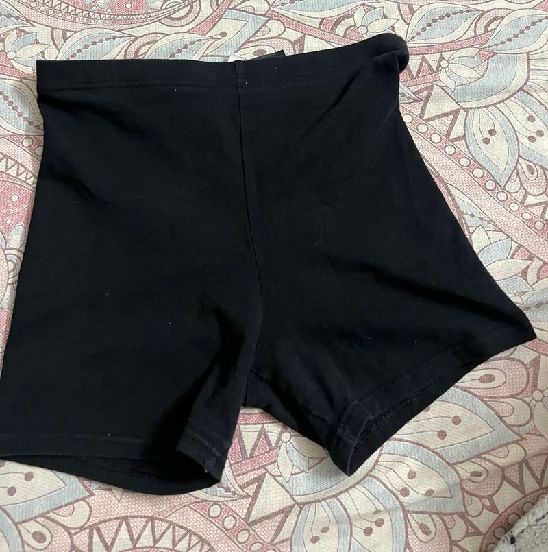 Black Tummy Tucking Cycling Shorts