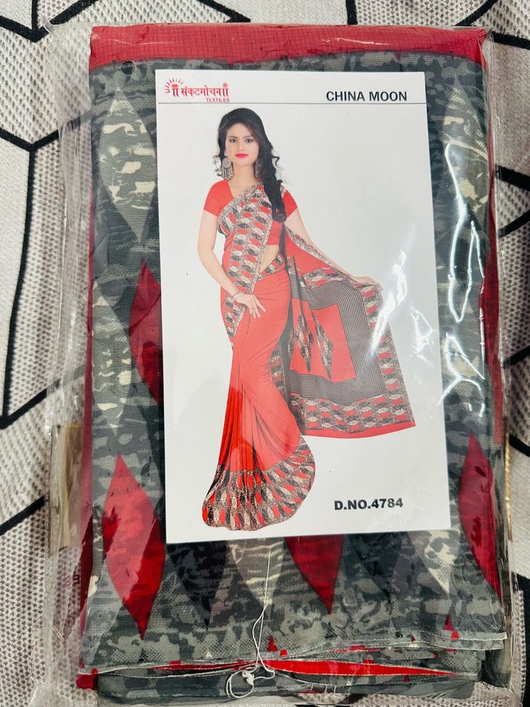 Like  New Brand  Saree With Blouse Fabr