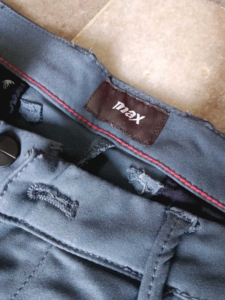 Max Blue Casual Trousers