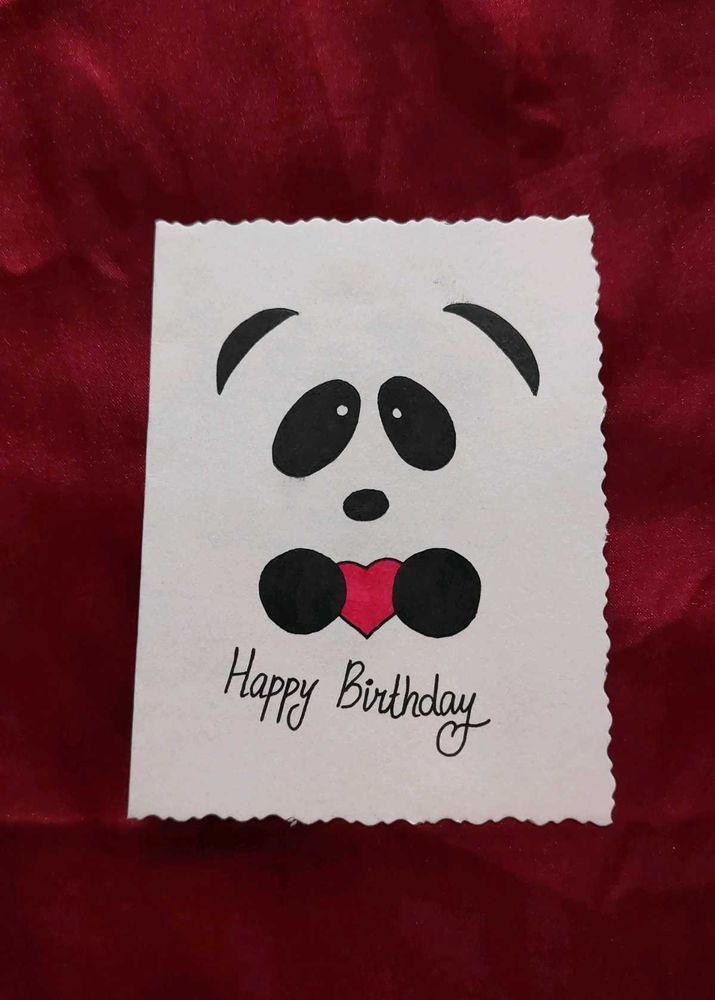 Handmade Panda Birthday Card
