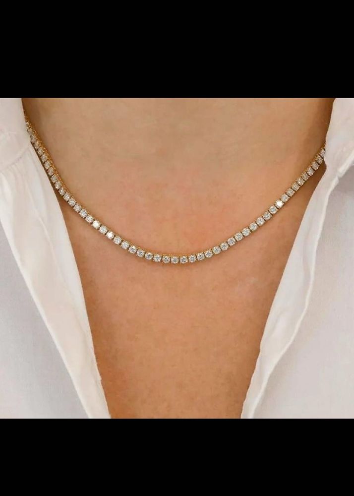 Dainty Tennis Necklace Anti-tarnish
