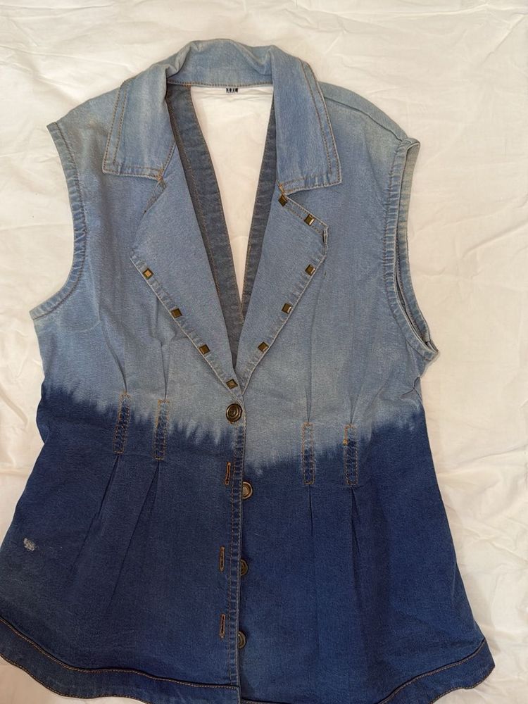 Denim Waistcoat For Women
