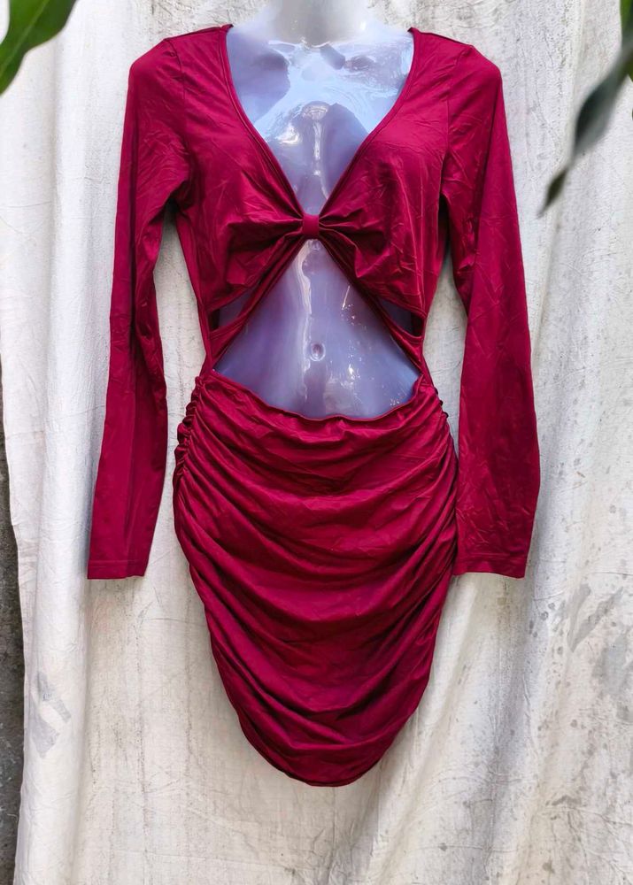 I. Red Bodycon Mini Dress