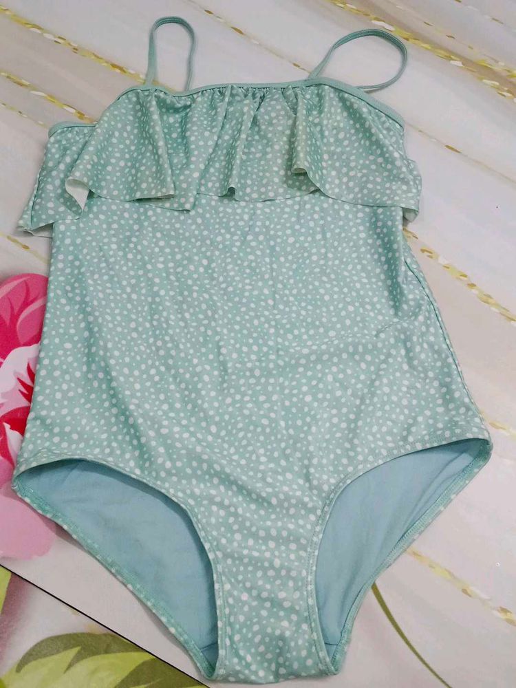 (200)Girls&#39; One-Piece Ruffle Swimsuit