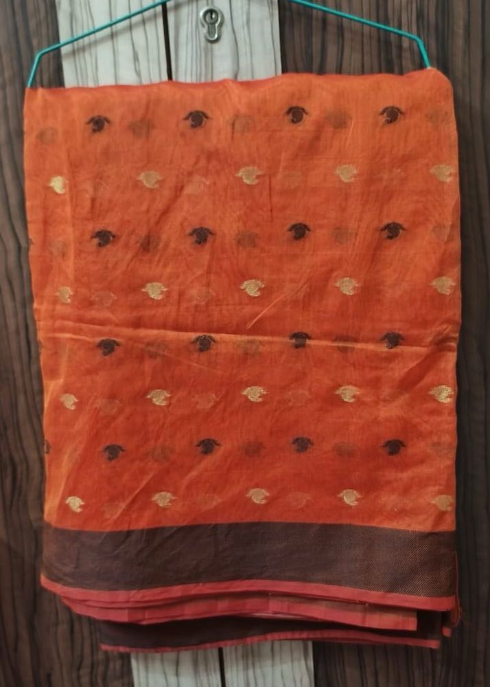 Orange Patterned Saree