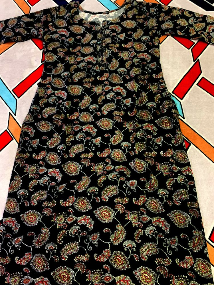 Black Printed Kurti